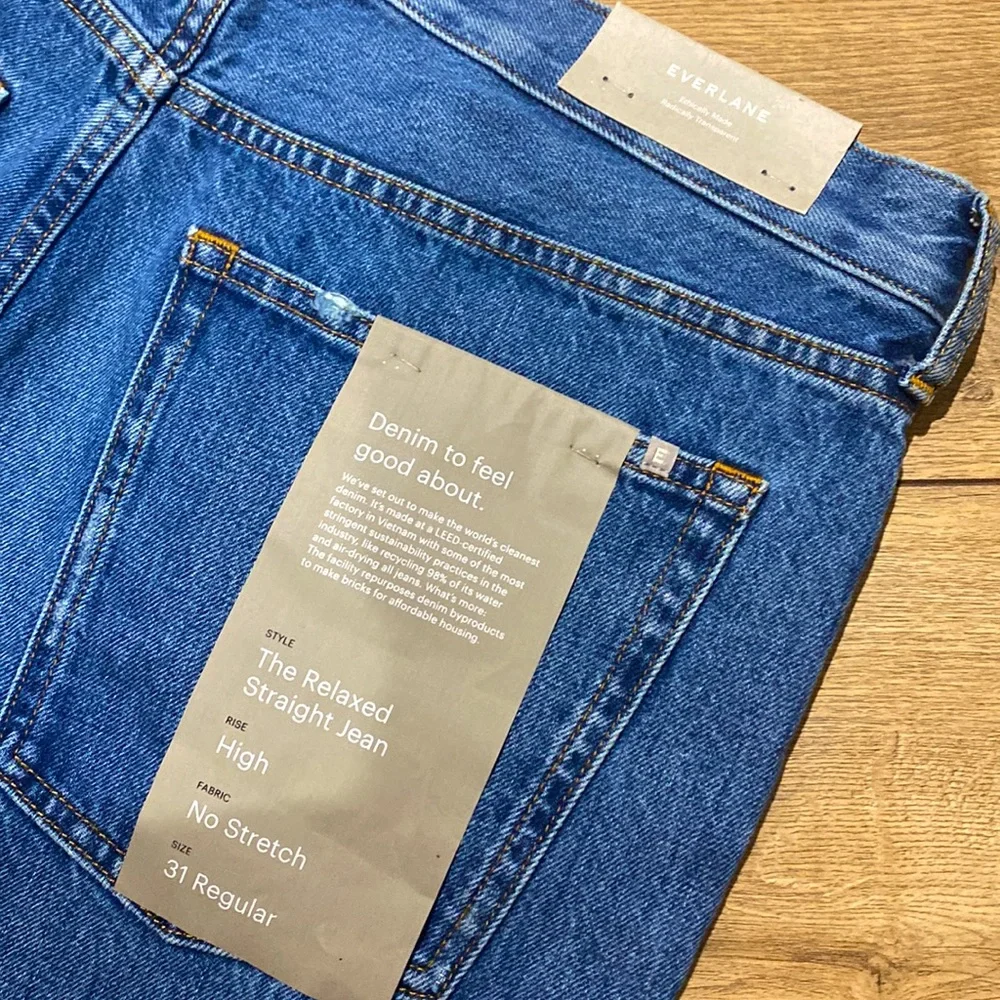 NWT EVERLANE The Relaxed Straight Jean Organic Cotton - Picture 6 of 9
